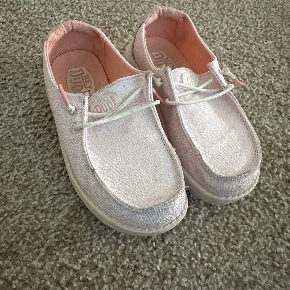 Hey Dude Kids Light Pink Moccasins